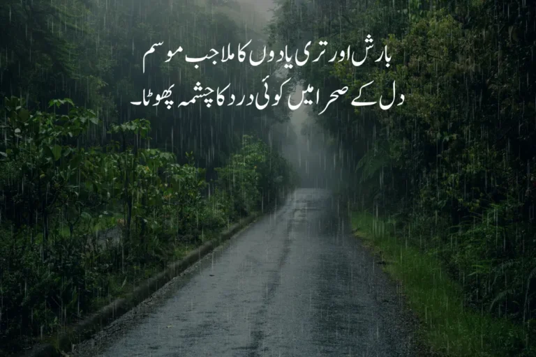 Barish Poetry in Urdu Text - Best 2 Lines 205+ Rain Shayari