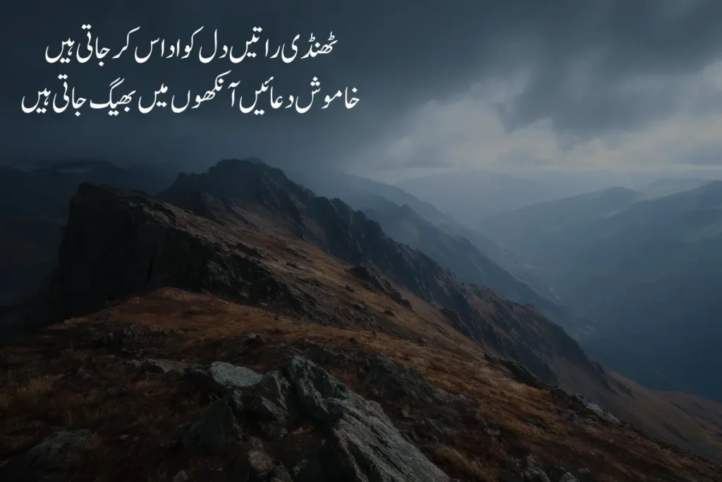 December Poetry in Urdu Text -Top 2 Lines 197+ Winter Shayari